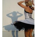 Punkte Petticoat Kleid Rockabilly weiß kleine schwarze Tupfen