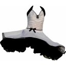 Punkte Petticoat Kleid Rockabilly weiß kleine schwarze Tupfen