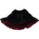 Petticoat Organdy schwarz Band rot mittleres Volumen 58 cm