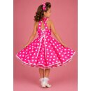 50er Jahre Mädchenkleid zum Petticoat pink mit...