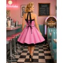50er Jahre Kleid Rockabilly rosa-weiße kleine Punkte