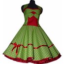 Petticoat Kleid 50th Korsagen grün rot weiße Punkte