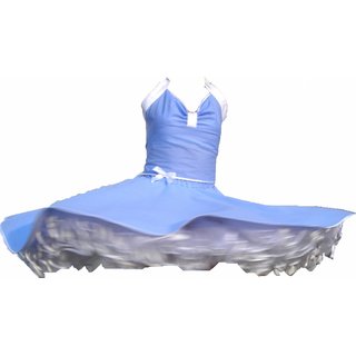 Punkte Petticoat Kleid Rockabilly hellblau weie kleine Tupfen wei