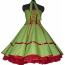 Petticoat Kleid 50th Korsagen grün rot weiße Punkte 36