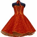 Tanzkleid mit Petticoat gelb orange geflammt mit Petticoat
