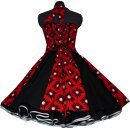 50er Kleid zum Petticoat weiße Punkte schwarze...