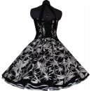 Festliches schwarz weißes 50er Jahre Blumenkleid...