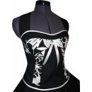 Festliches Rockabillykleid schwarz zum Petticoat Blumen weiß