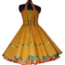 Petticoatkleid Minikaro orange grün gelb Rockn Roll