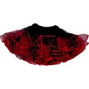 Petticoat schwarz rot geflammt zweifarbig