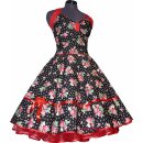 50er Erdbeerkleid Petticoattanzkleid  schwarz mit weißen Punkten