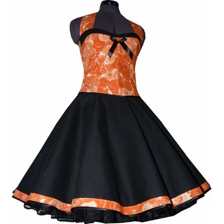 50er Jahre Kleid zum Petticoat apriko Rosen Einzelstück Cocktailkleid Jugendweihe 36