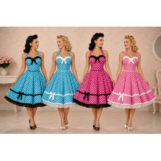50er Kleid zum Petticoat pink, türkis, lila, grün rot schwarz