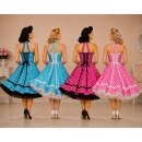 50er Kleid zum Petticoat pink, türkis, lila, grün rot schwarz