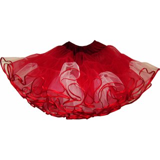 Petticoat zweifarbig rot weiss geflammt