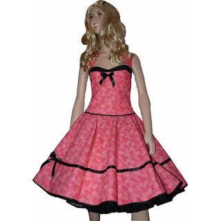 Kleid zum Petticoat pink kleine Punktekringel