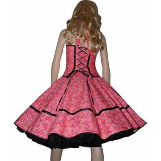Kleid zum Petticoat pink kleine Punktekringel