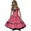 Kleid zum Petticoat pink kleine Punktekringel