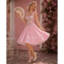Petticoatkleid rosa mit Punkten und Blüten