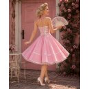Petticoatkleid rosa mit Punkten und Blüten