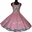 Petticoatkleid rosa mit Punkten und Blüten