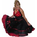 Lolitakleid schwarz mit rot-schwarzen Punkten