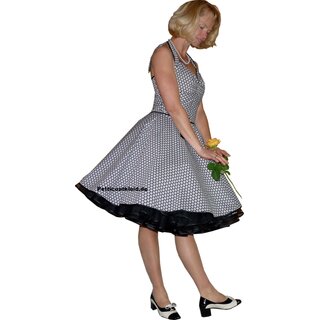 Retrokleid 2 schwarz weie Blumen