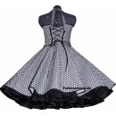 Retrokleid 2 schwarz weiße Blumen