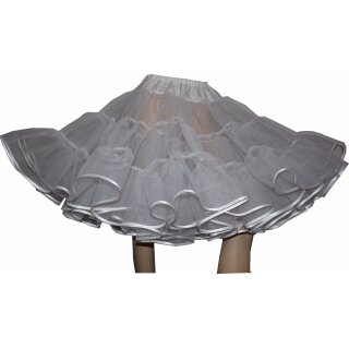 Petticoat Tüll weiß mittel verschiedene Bandfarben