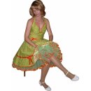 50er Jahre Petticoat Kleid 50th grün orange Punkte