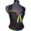 50er Petticoatkleid Vintage schwarz Punkte regenbogen