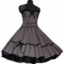 Kleid zum Petticoat grau kleine schwarze Punkte