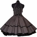 Kleid zum Petticoat grau kleine schwarze Punkte