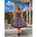 Retrokleid Petticoat schwarz weiße Retroblüten