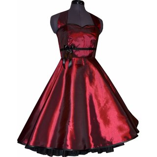 Taftkleid Petticoatkleid 50er Jahre zum Petticoat bordeaux