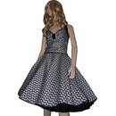 50er Jahre Retro Vintage Petticoat Kleid Punkte schwarz...
