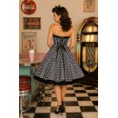 50er Jahre Retro Vintage Petticoat Kleid Punkte schwarz...