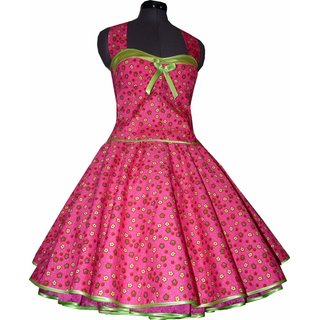 Tanzkleid der 50er zum Petticoat pink kleine Blumen und Punkte