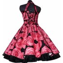 Romantisches rotes Rosenkleid zum Petticoat