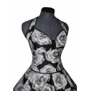 Romantisches Rosenkleid schwarz anthrazit zum Petticoat