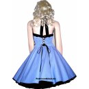 Punkte Petticoat Kleid hellblau kleine weiße Tupfen