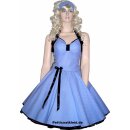 Punkte Petticoat Kleid hellblau kleine weiße Tupfen