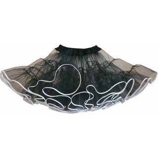 Petticoat 50er Jahre T�ll schwarz Band schwarz wei� oder rot