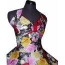 Kleid zum Petticoat Rosen sepia schwarz weiß rosa gelb