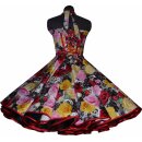 Kleid zum Petticoat Rosen sepia schwarz weiß rosa gelb