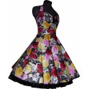 Kleid zum Petticoat Rosen sepia schwarz weiß rosa gelb