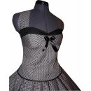 Kleid zum Petticoat grau kleine schwarze Punkte