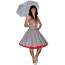 Retrokleid 50er Jahre Korsage schwarz weiße Blumen
