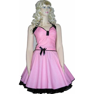 Punktekleid Petticoat rosa kleine weie Tupfen schwarz