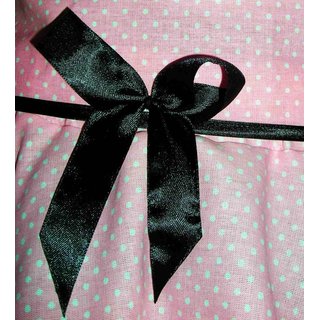 Punktekleid Petticoat rosa kleine weiße Tupfen schwarz